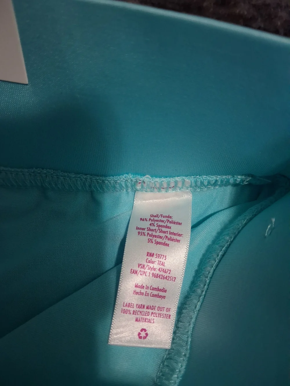 Justice Girls Pleated Skort Turquoise/White Logo Stretch Knit Pull-On Size 12